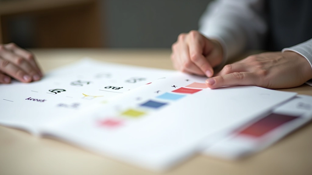 Merkrichtlijn document met logo's, kleurenpalet en typografievoorbeelden