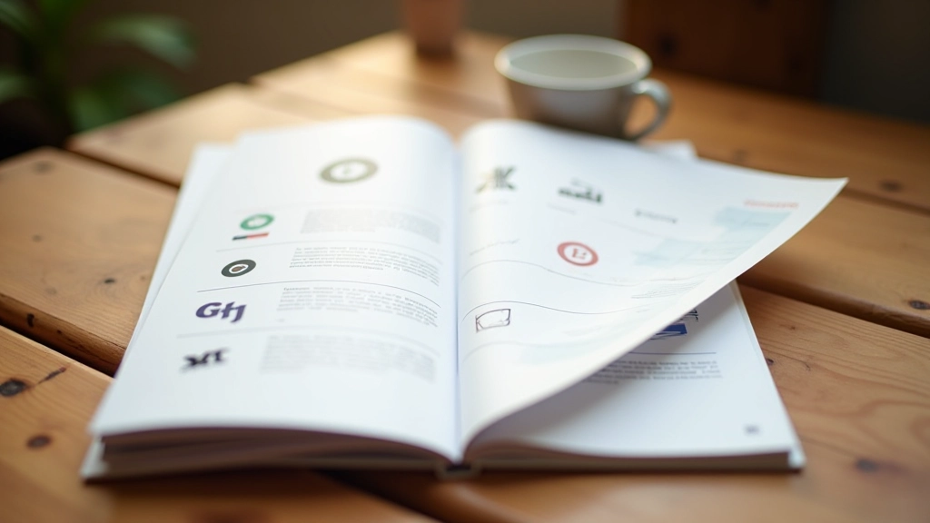 Brand guidelines document met logo variaties en kleursysteem