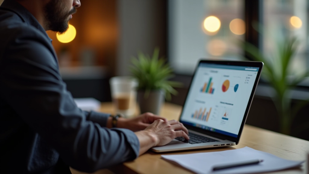 Laptop-scherm met Google Search Console open, geolokalisatie-instellingen zichtbaar