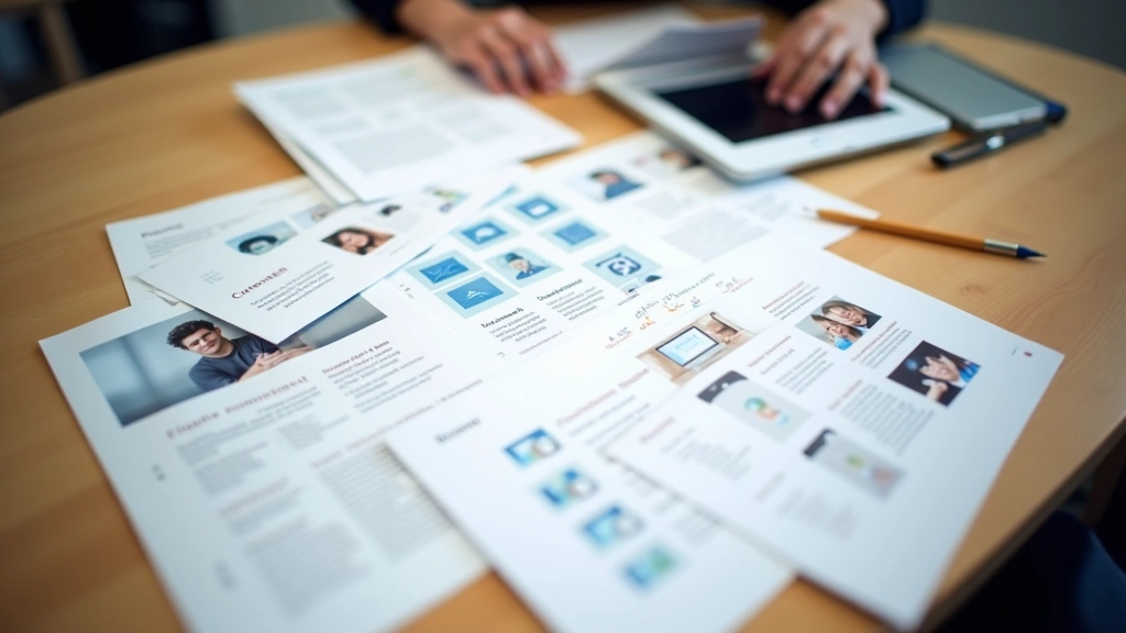 Persona-documenten met foto's en karakteristieken van verschillende klanttypen