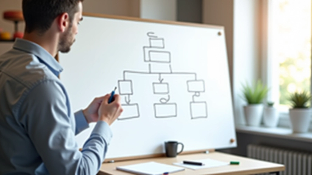 Sitemap-diagram toont hiërarchische structuur met homepage, categoriepagina's en detail-artikelen